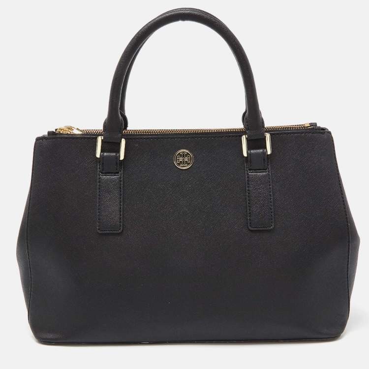 Tory Burch East West Double Zip Leather Large Tote
